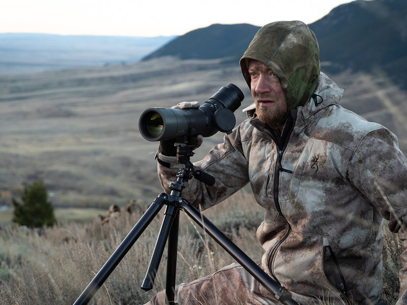hunting scope binoculars earth tone clothing