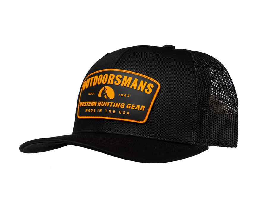 Outdoorsmans Patch Hat – Black/Blaze