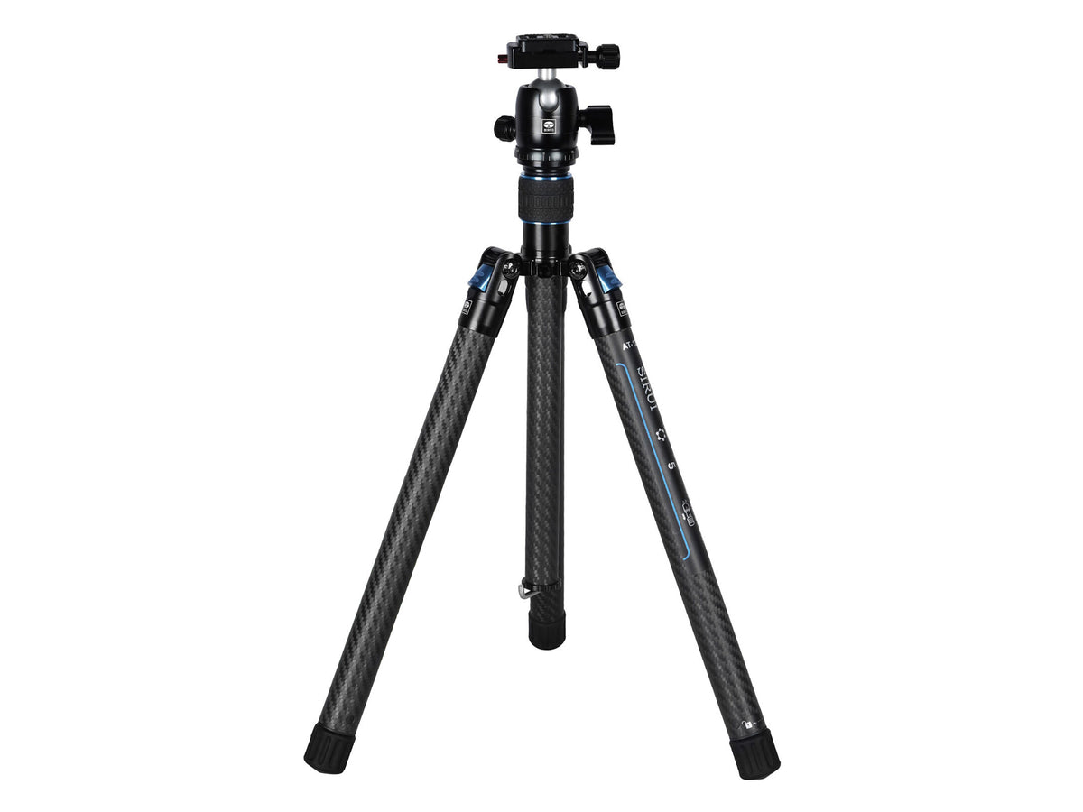 SIRUI ST Carbon Fiber Tripod Kits with Triangular Center Column (ST124+K10X) Sirui - Standard Series 4 Section Carbon Fiber Tripod Kit with