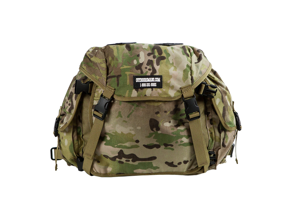 This is the Outdoorsmans Butte 25 Hip Pack pictured in Multicam camouflage. It is an oversized fanny pack with a shoulder harness (not pictured).
