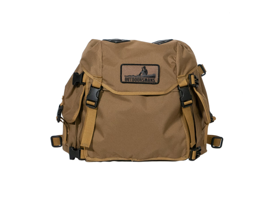 This is the Outdoorsmans Butte 25 Hip Pack pictured in Coyote Brown. It is an oversized fanny pack with a shoulder harness (not pictured).